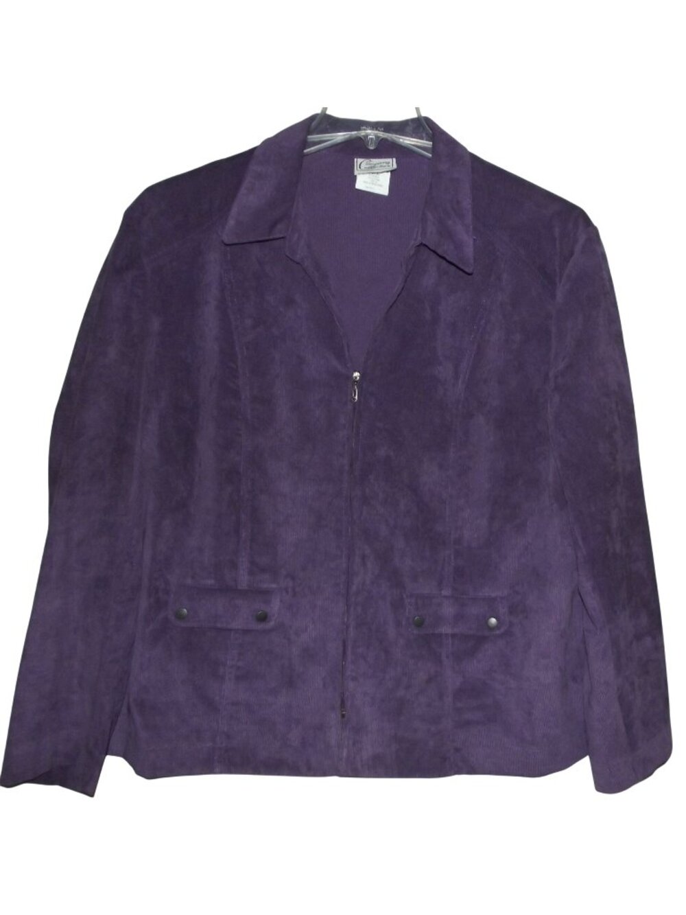 Company Collection Jacket shirt shacket Womens 18 Purple Corduroy zip blazer